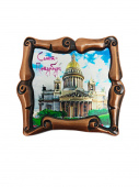 Магнит метал.старинный свиток СПб  Исаакий медь