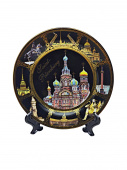 Тарелка 15 см СПб люкс Спас Панорама черн.