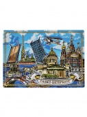 Магнит СПб 7*10  3D графика цвет