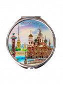 Зеркало СПб  Спас акварель кр. 8 см