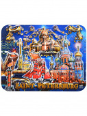 Магнит СПб  7*10см вечерний салют ал. пар.  3D