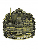 Магнит Спб микс Шпиль бронза
