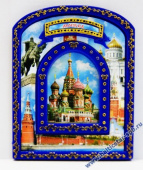 Магнит в золотой рамке МОСКВА