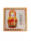Магнит матрёшка градусник ОРАНЖ