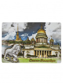 Магнит 3D 7*10 см. бел. подложка Исаакий