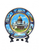 Тарелка  панорама Исаакий  СПб 20см