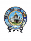 Тарелка панорама Исаакий СПб 15см
